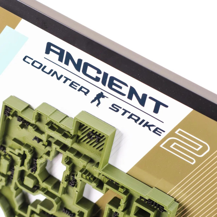 Ancient Map 3D Plaque Replica Prop From Counter Strike 2 By Blasters4Masters 4