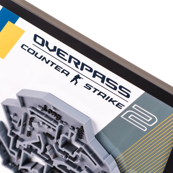 Overpass Map 3D Plaque Replica Prop From Counter Strike 2 By Blasters4Masters 4