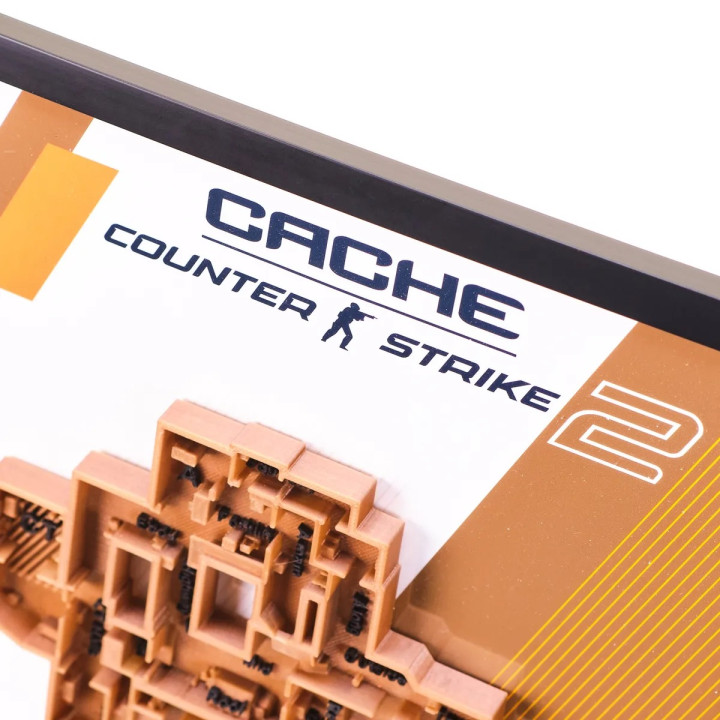 Cache Map 3D Plaque Replica Prop From Counter Strike 2 By Blasters4Masters 4