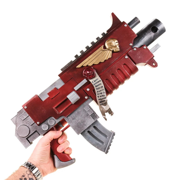 Black Templars Outriders Brother Valtus Red Bolter Replica Prop From Warhammer 40K By Blasters4Masters 1