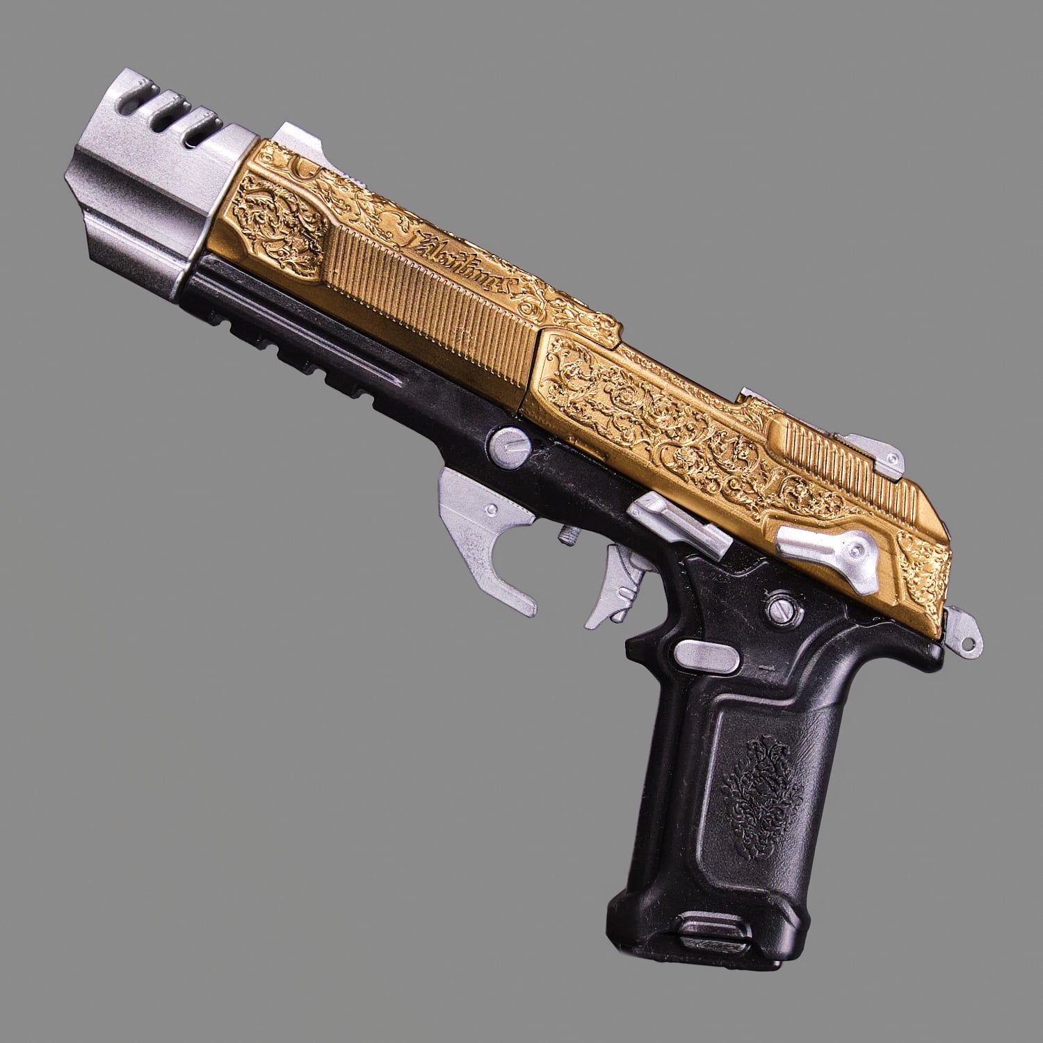 La Chingona Dorada Pistol PREMIUM Replica Prop From Cyberpunk 2077 By Blasters4Masters 11