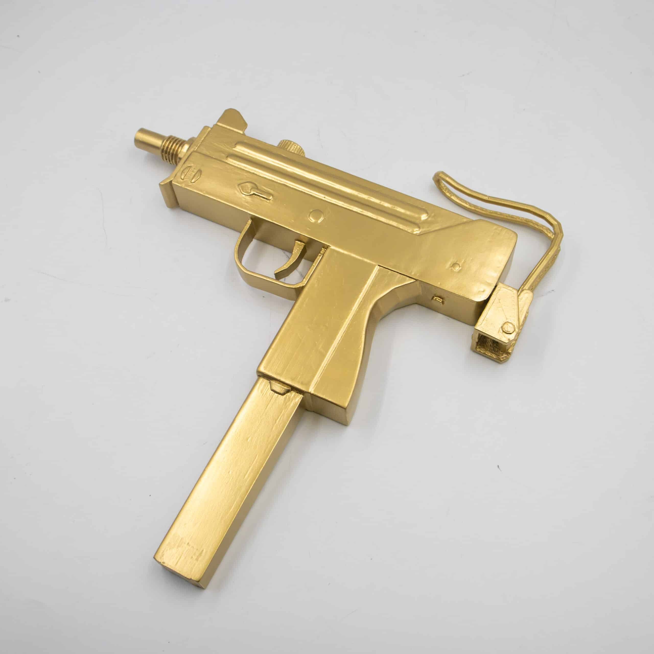 Golden uzi prop replica 10