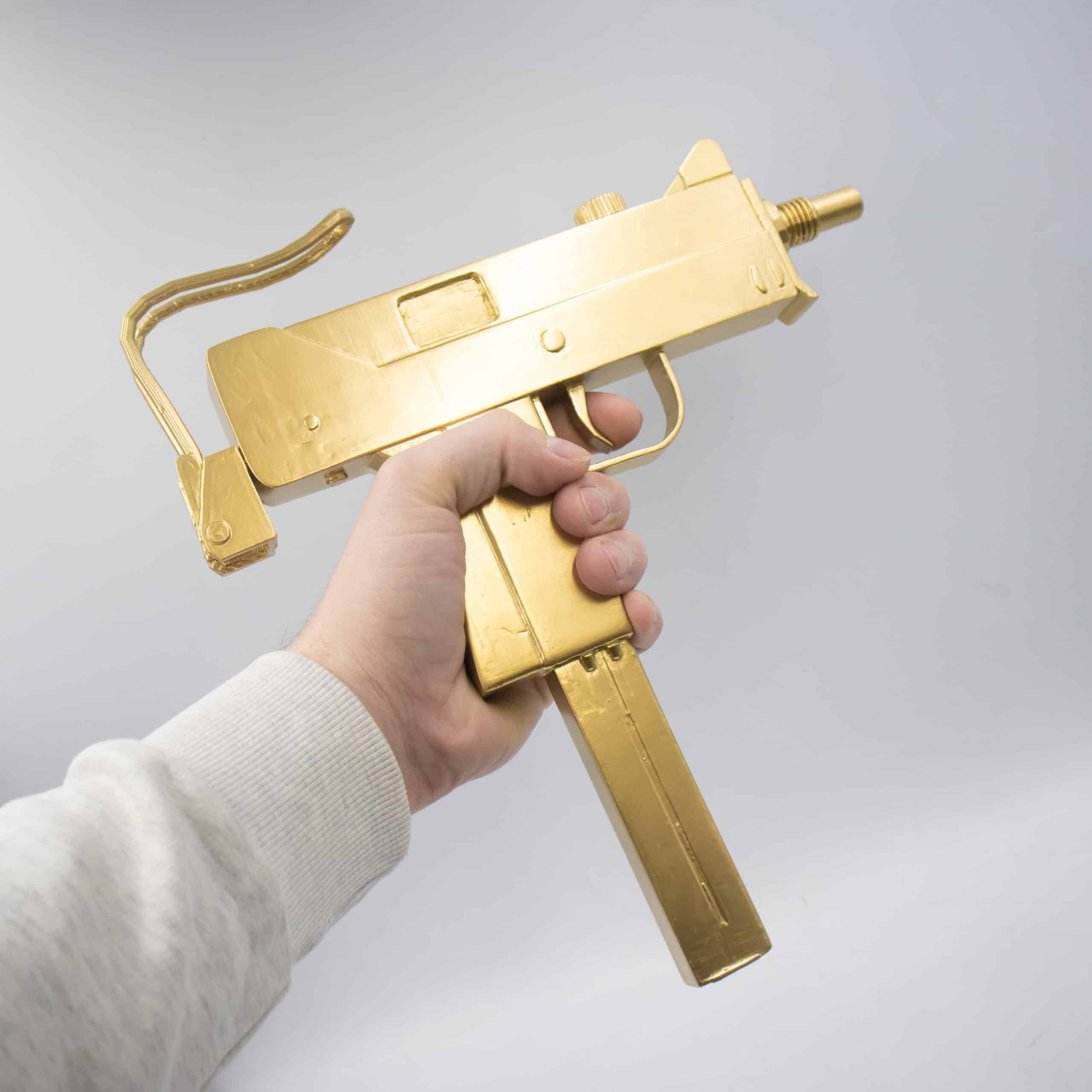 Golden uzi prop replica 8