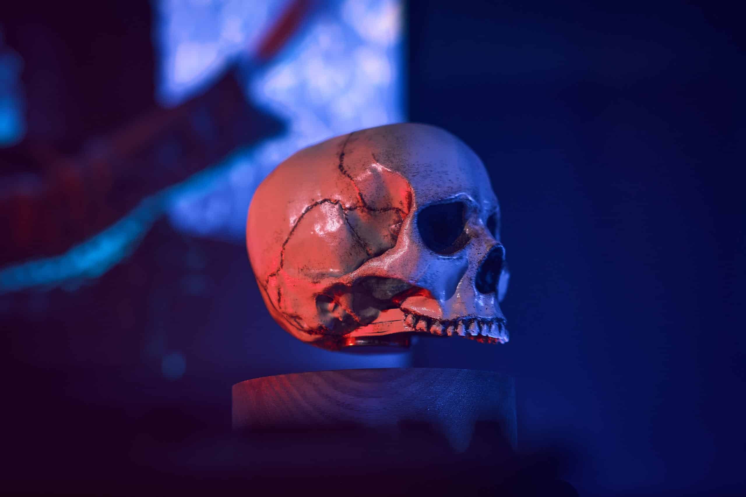 Floating skull levitating hovering home decor 10