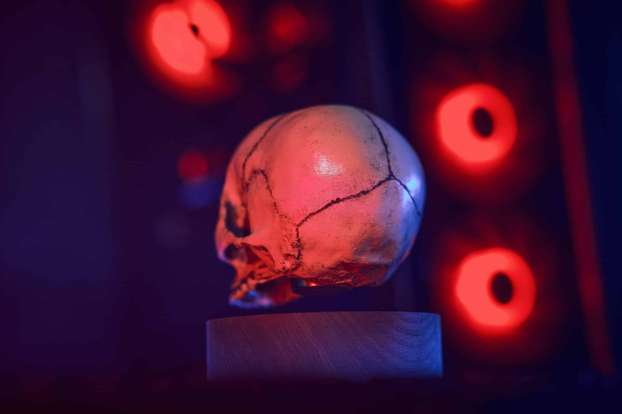 Floating skull levitating hovering home decor 13