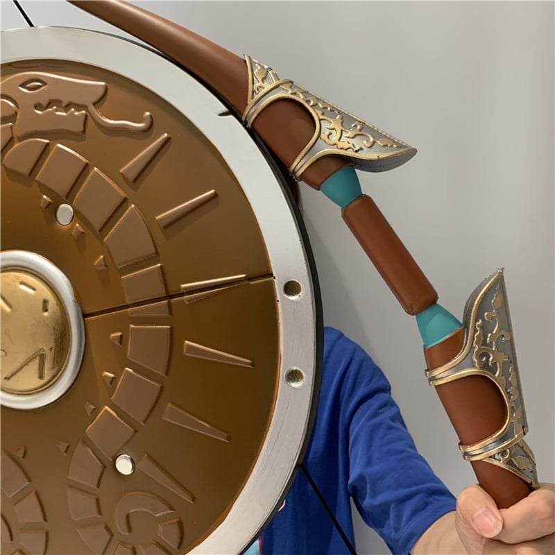 Beautiful Bow and optional Shield replicas inspired by The Legend of Zelda, handcrafted from safe PU rubber, perfect for cosplay