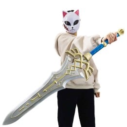 Elegant Royal Broadsword replica inspired by The Legend of Zelda, handcrafted from safe PU rubber, perfect for cosplay or gaming