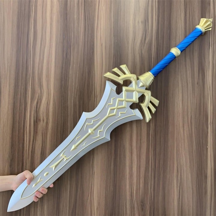 Elegant Royal Broadsword replica inspired by The Legend of Zelda, handcrafted from safe PU rubber, perfect for cosplay or gaming