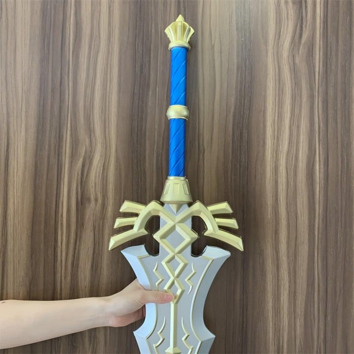 Elegant Royal Broadsword replica inspired by The Legend of Zelda, handcrafted from safe PU rubber, perfect for cosplay or gaming