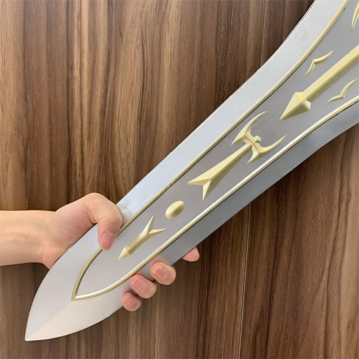 Elegant Royal Broadsword replica inspired by The Legend of Zelda, handcrafted from safe PU rubber, perfect for cosplay or gaming