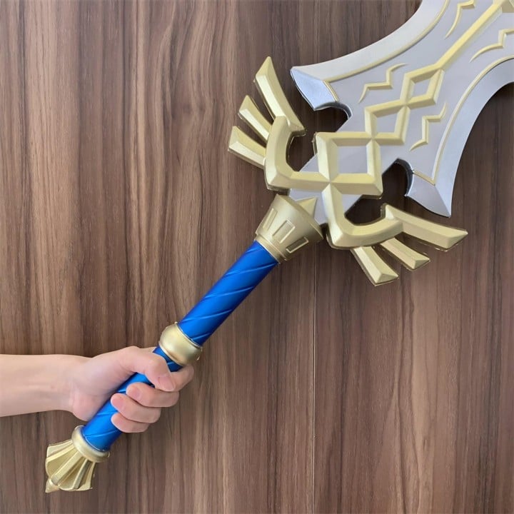Elegant Royal Broadsword replica inspired by The Legend of Zelda, handcrafted from safe PU rubber, perfect for cosplay or gaming