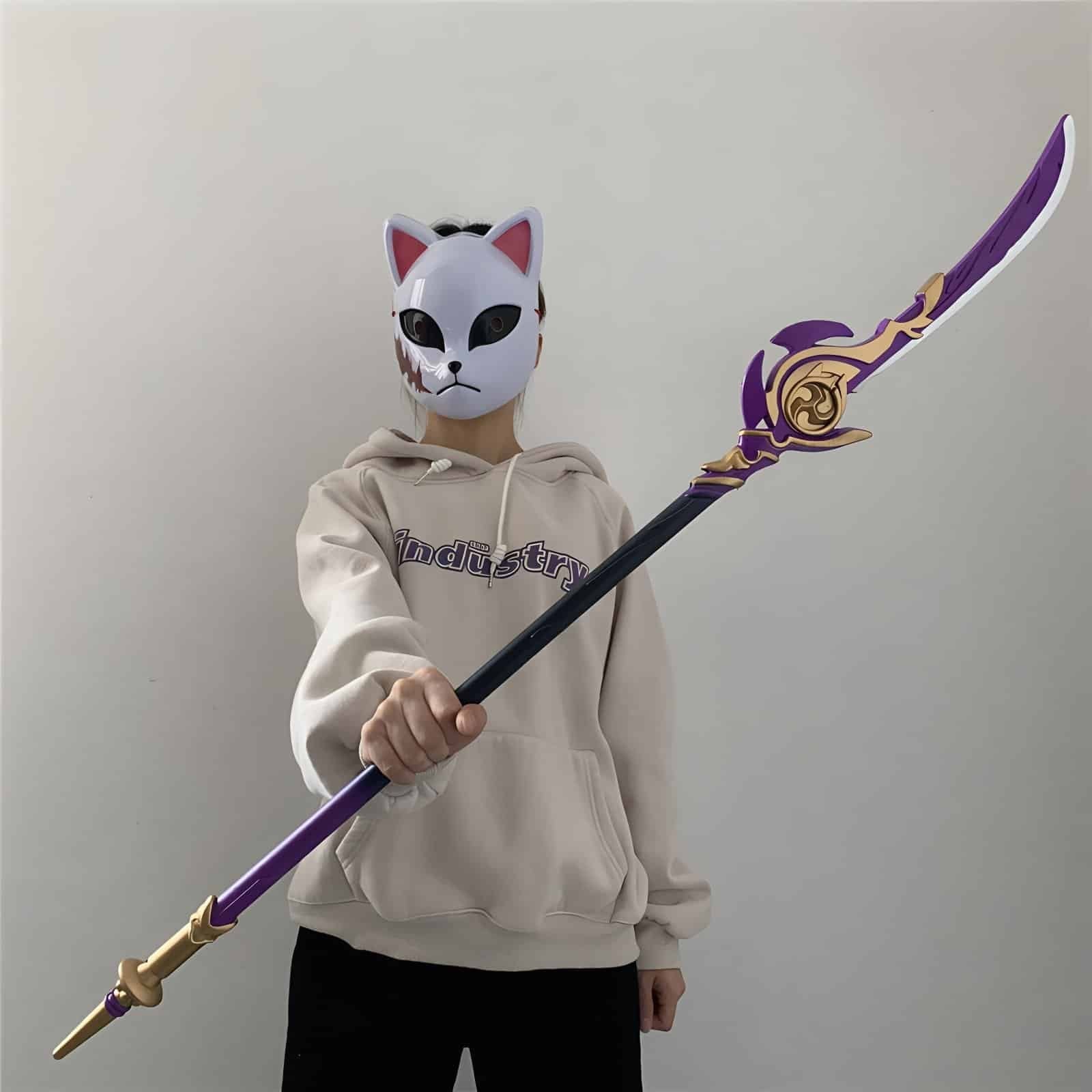 Stunning Engulfing Lightning replica inspired by Genshin Impact, handcrafted from safe PU rubber