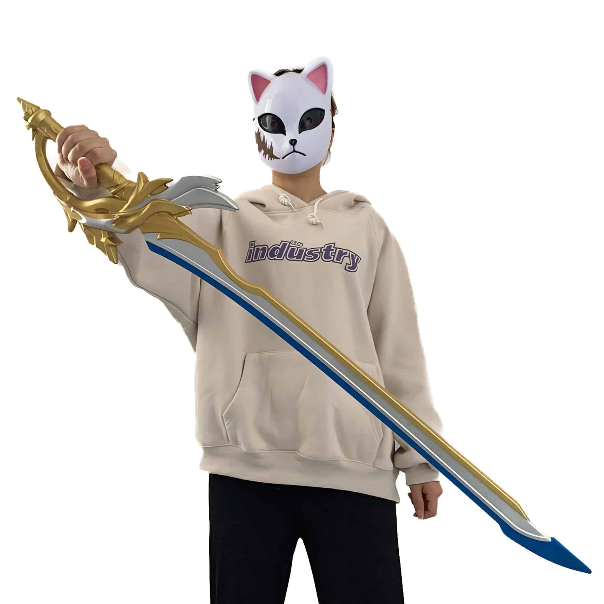 Stunning Aquila Favonia Sword replica inspired by Genshin Impact, made from safe PU rubber