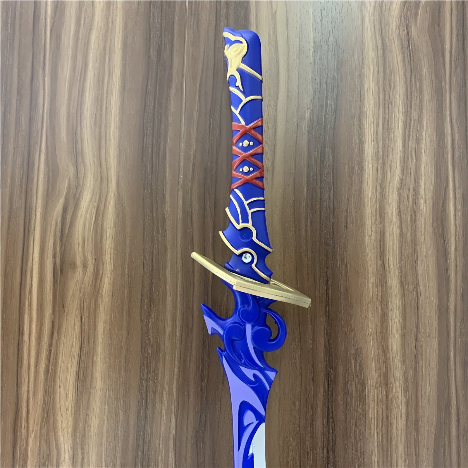 Exquisitely crafted Raiden Shogun Katana inspired by Genshin Impact, available in blue or purple styles, made from safe PU rubbe