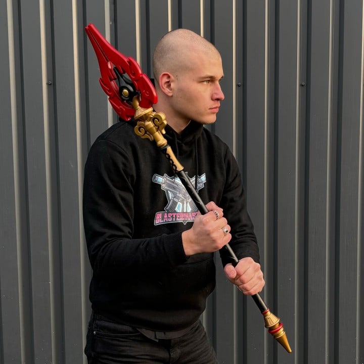 Staff of Homa Genshin Inpact prop replica by blasters4masters