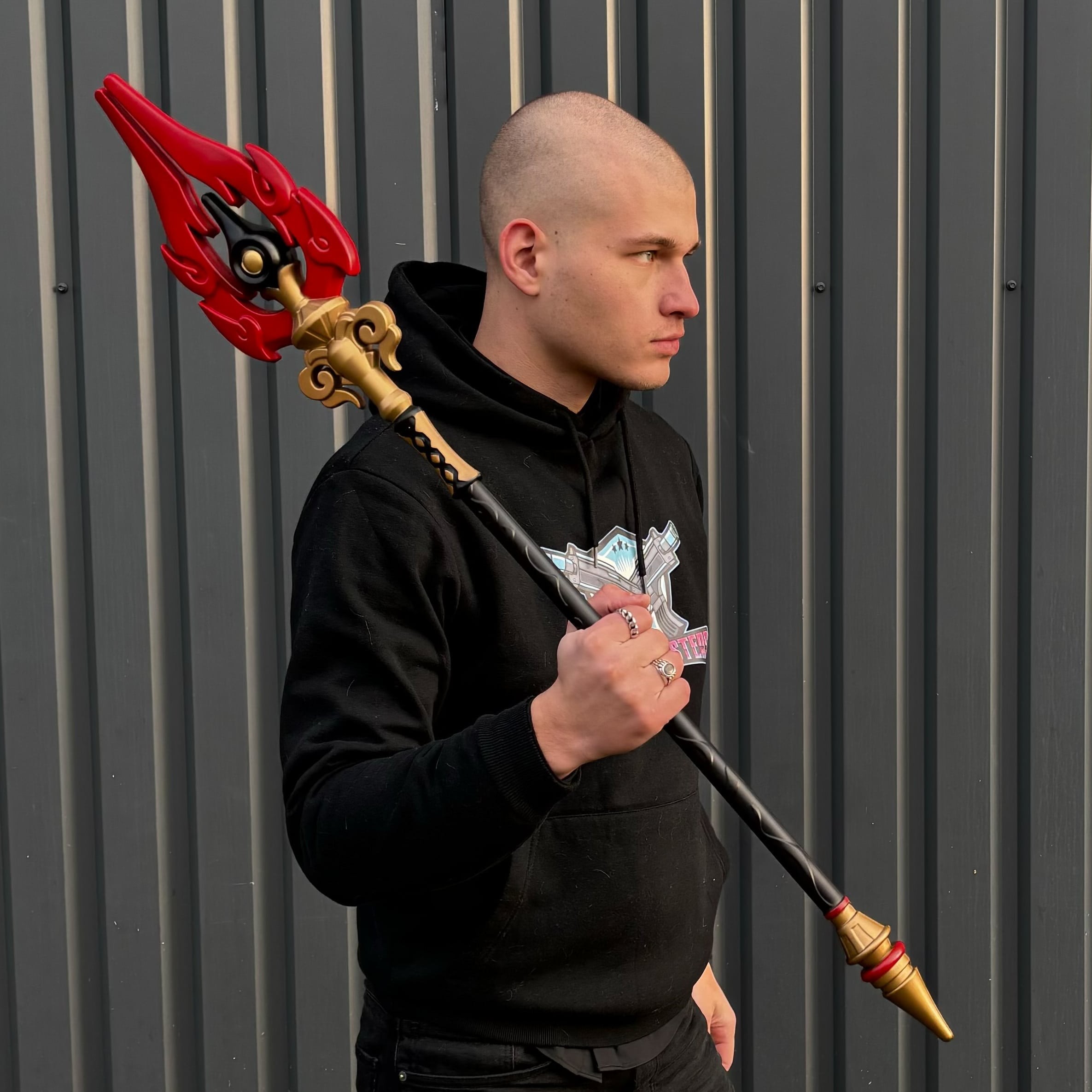 Staff of Homa Genshin Inpact prop replica by blasters4masters