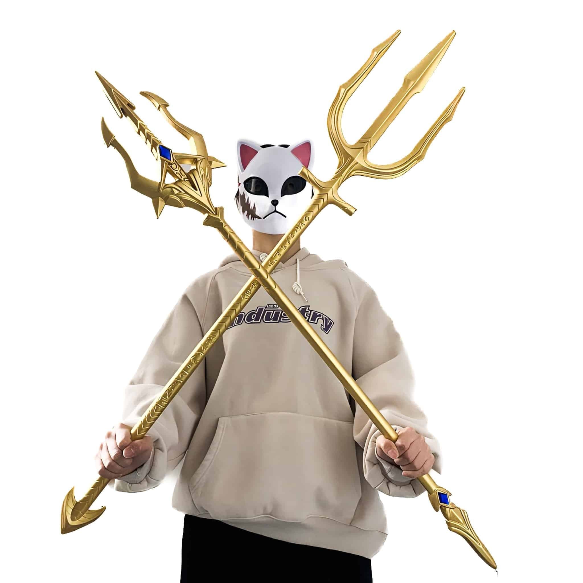 Handcrafted Sea God Trident Prop Inspired by Soul Land Douluo Dalu - Available with or without Gem