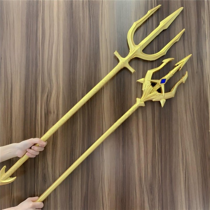 Handcrafted Sea God Trident Prop Inspired by Soul Land Douluo Dalu - Available with or without Gem
