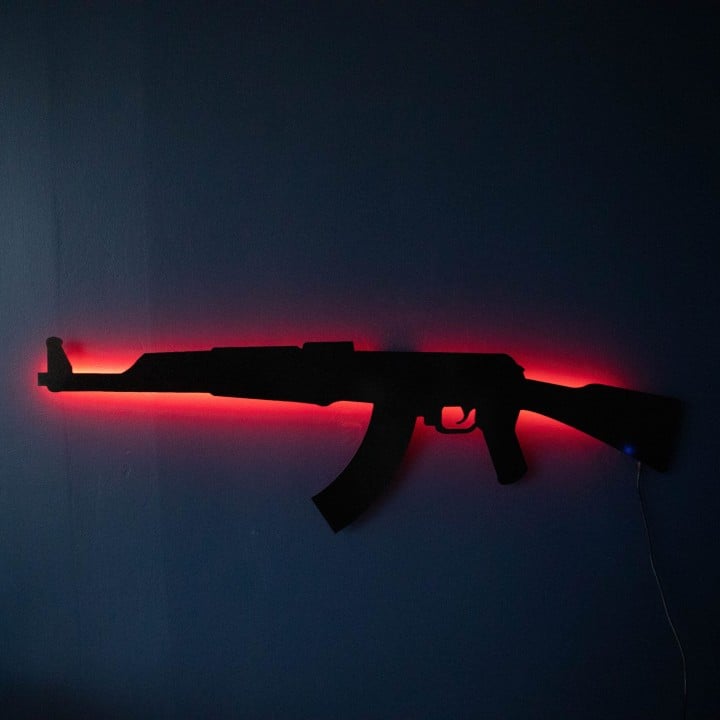 ak 47 rgb wall art cs go 1