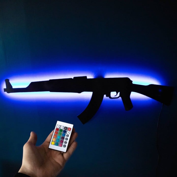 ak 47 rgb wall art cs go 5