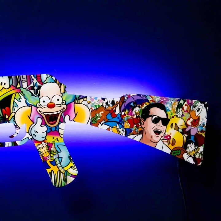 ak 47 cartoon rgb wall art cs go