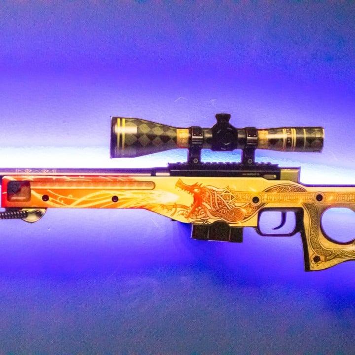Awp dragon lore rgb wall art cs go
