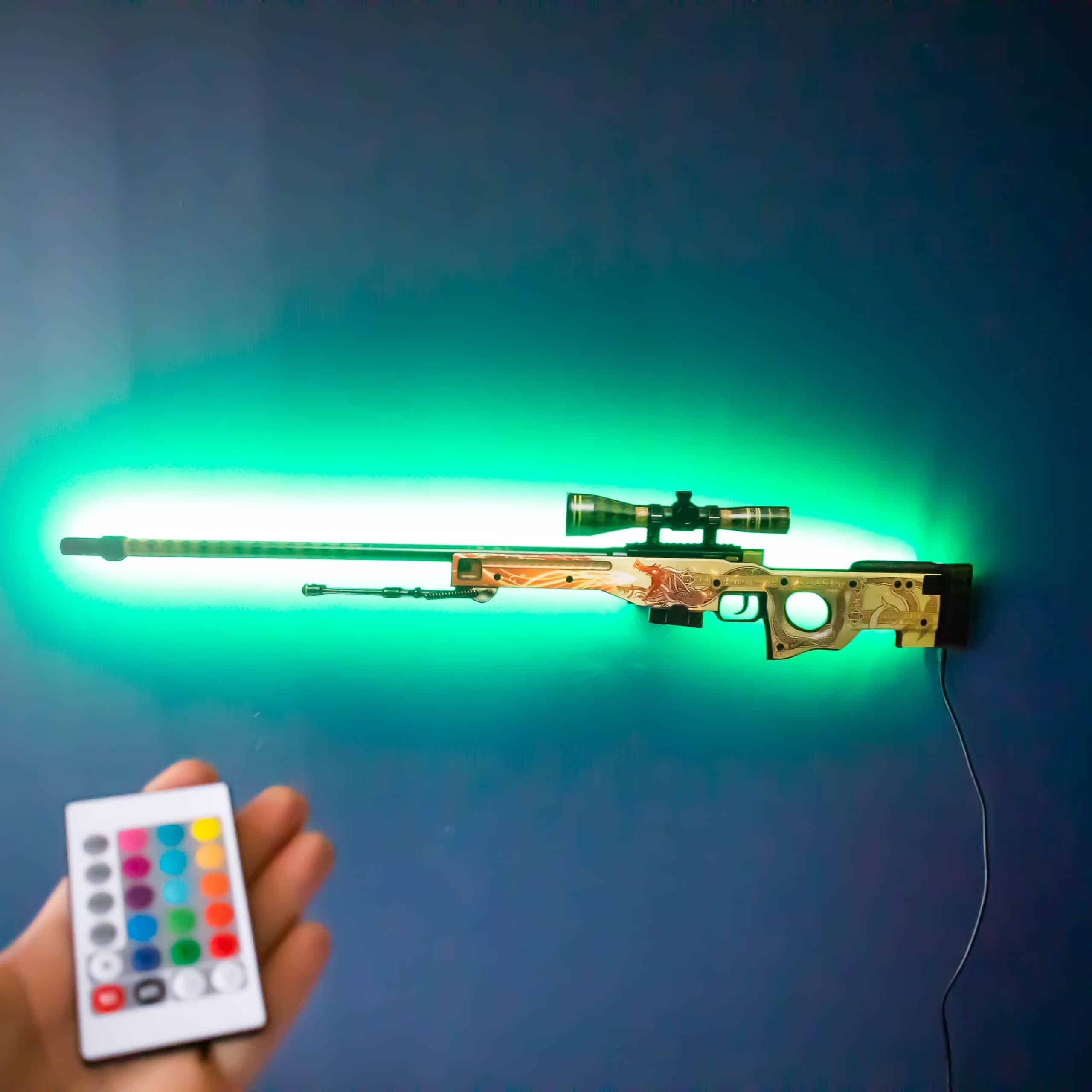 Awp dragon lore rgb wall art cs go