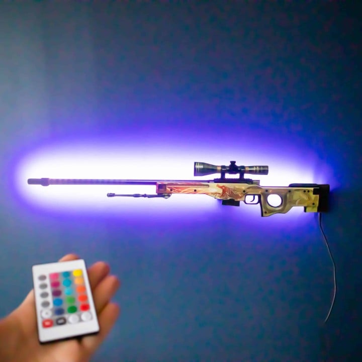 Awp dragon lore rgb wall art cs go