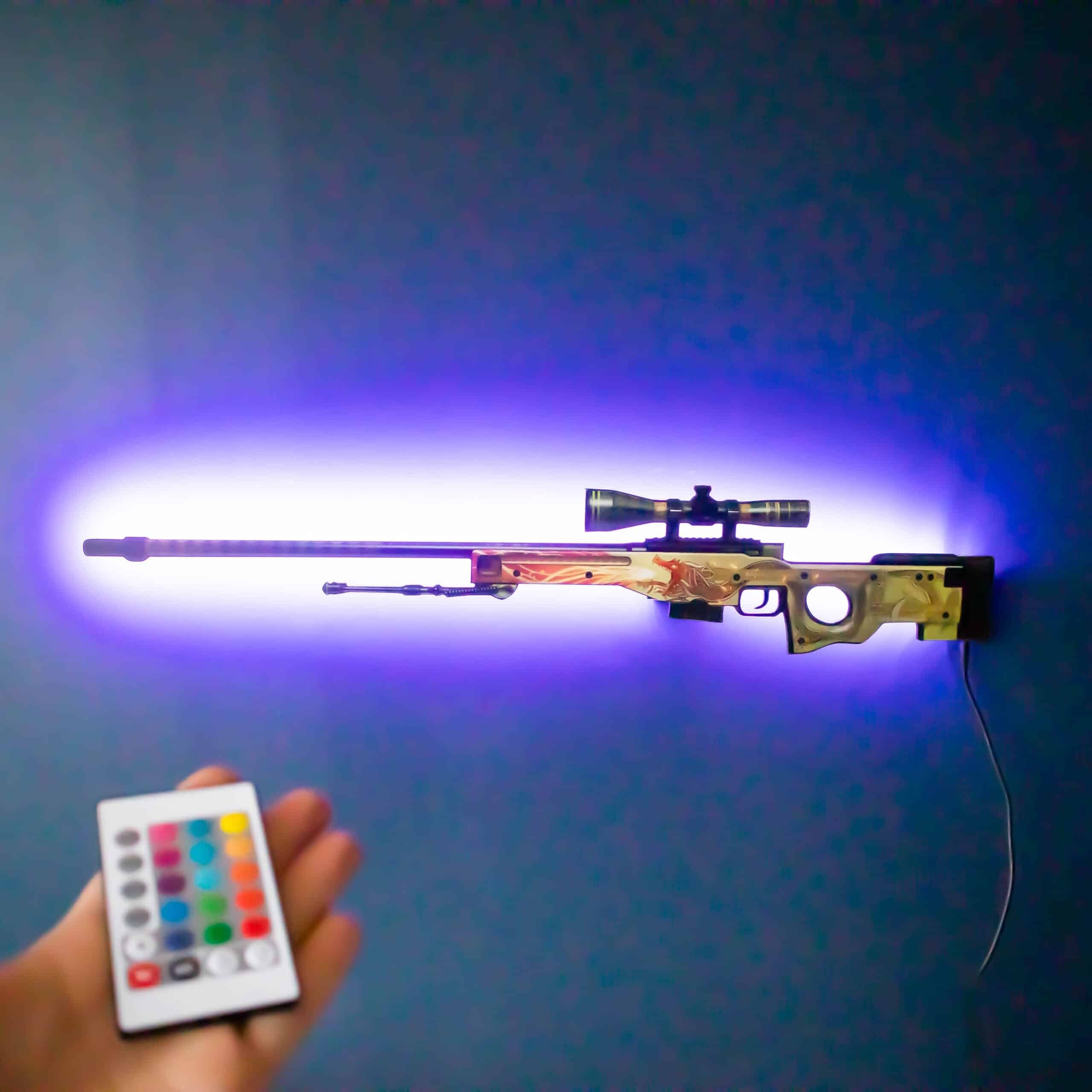 Awp dragon lore rgb wall art cs go