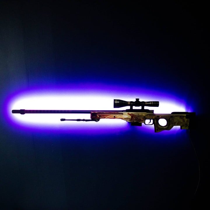 Awp dragon lore rgb wall art cs go
