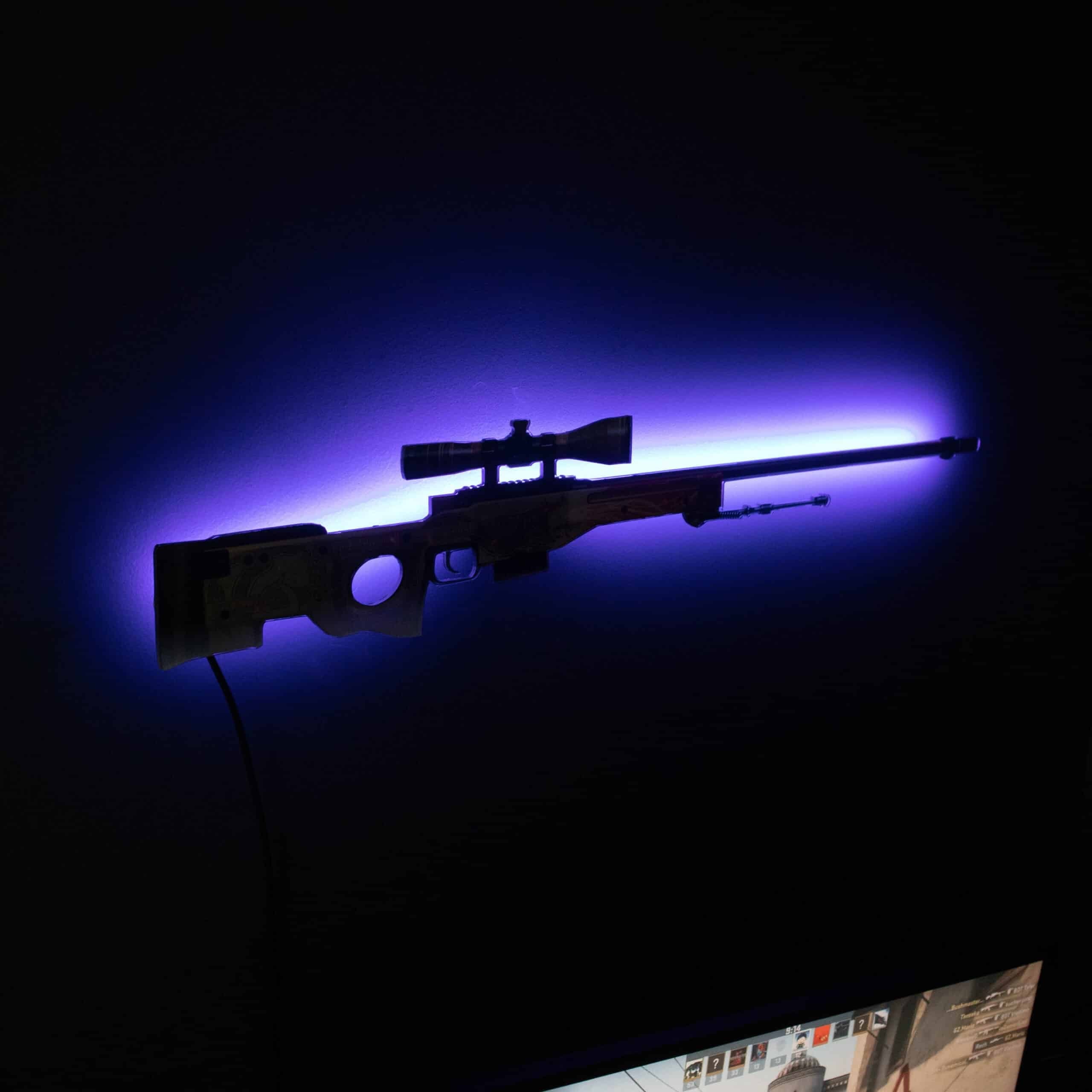 Awp dragon lore rgb wall art cs go