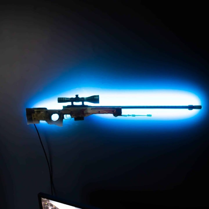 Awp dragon lore rgb wall art cs go 2