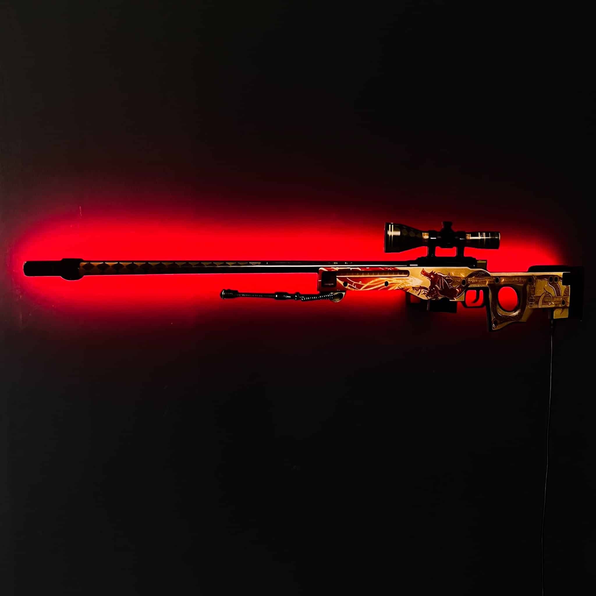AWP Dragon Lore RGB Wall Art - CS GO