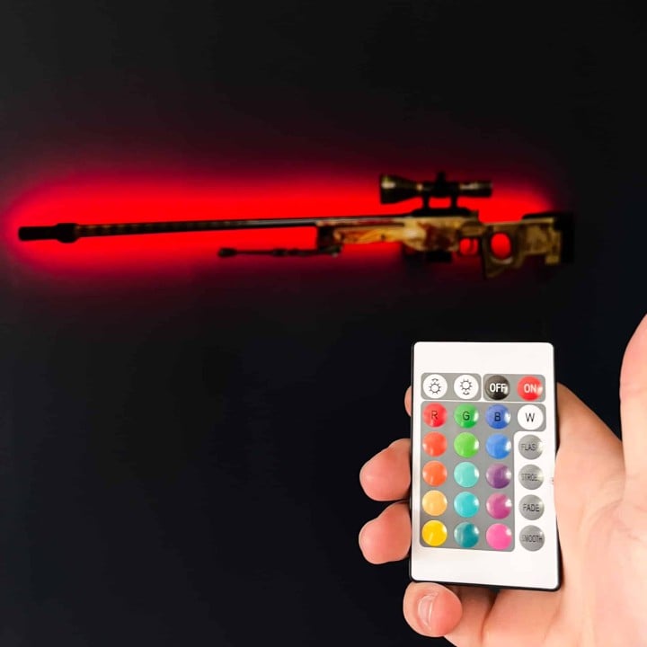 AWP Dragon Lore RGB Wall Art - CS GO
