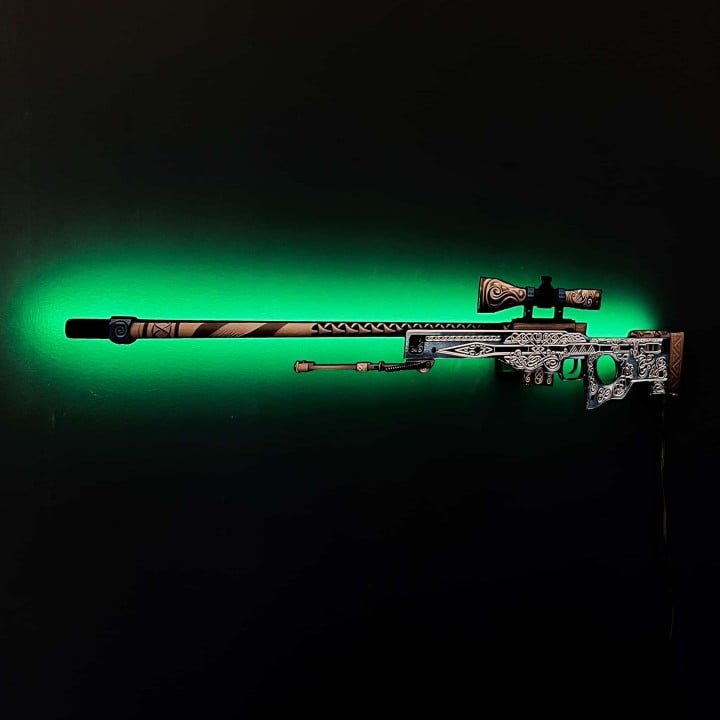 AWP Gungnir rgb wall art cs go