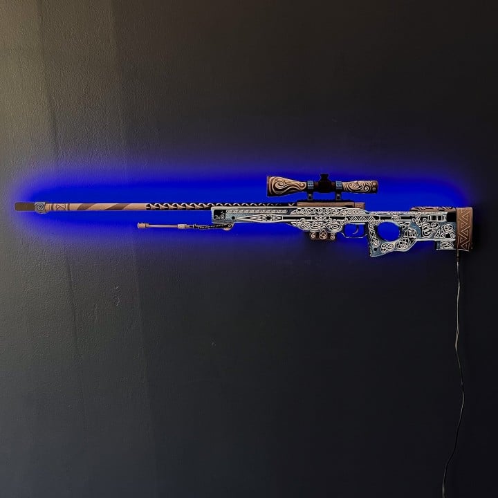 AWP Gungnir rgb wall art cs go