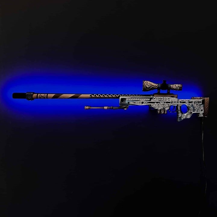 AWP Gungnir rgb wall art cs go