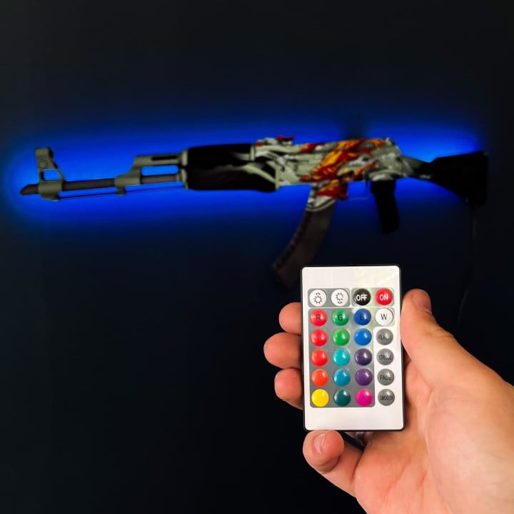 AK 47 Aquamarine Revenge RGB Wall Art - CS GO