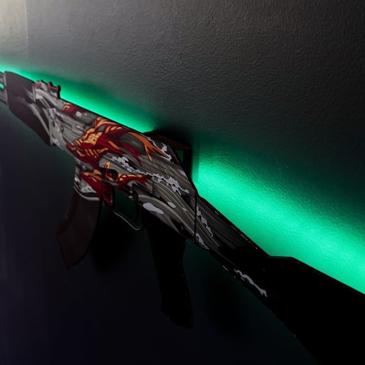 AK 47 Aquamarine Revenge RGB Wall Art - CS GO