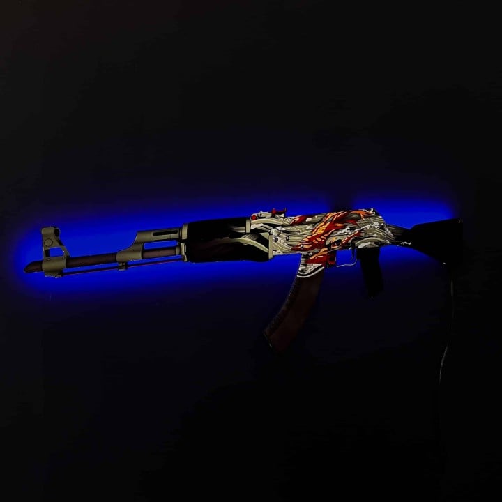 AK 47 Aquamarine Revenge RGB Wall Art - CS GO