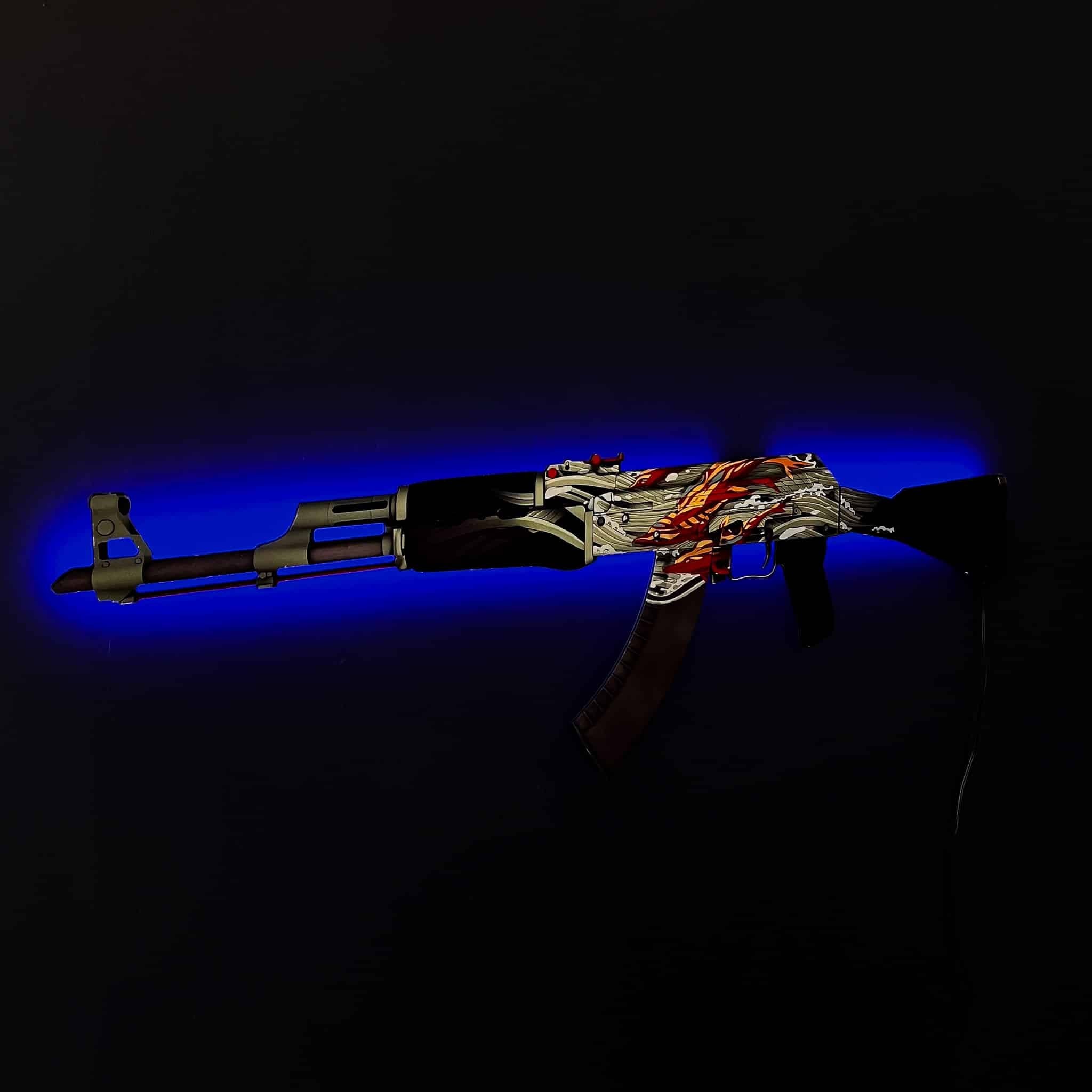 AK 47 Aquamarine Revenge RGB Wall Art - CS GO