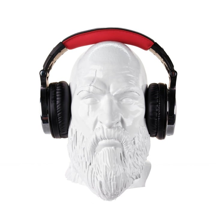 Kratos Head Headphone Stand replica prop from God of War by Blasters4Masters