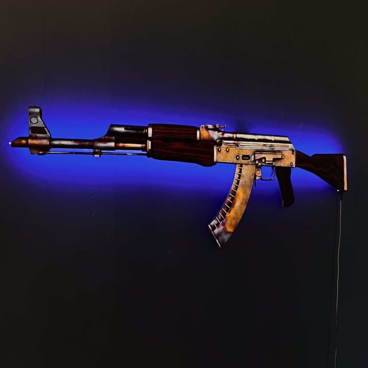 AK 47 Case Hardened RGB Wall Art – CS GO