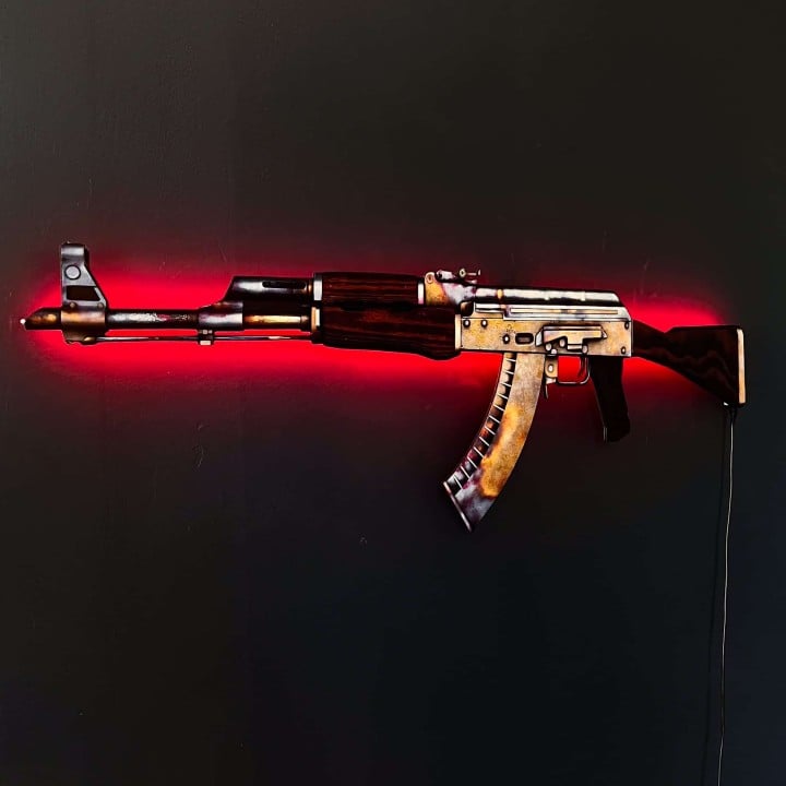 AK 47 Case Hardened RGB Wall Art – CS GO