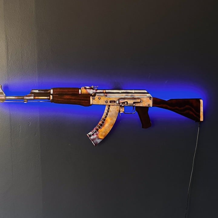 AK 47 Case Hardened RGB Wall Art – CS GO