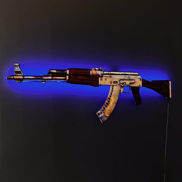 AK 47 Case Hardened RGB Wall Art – CS GO