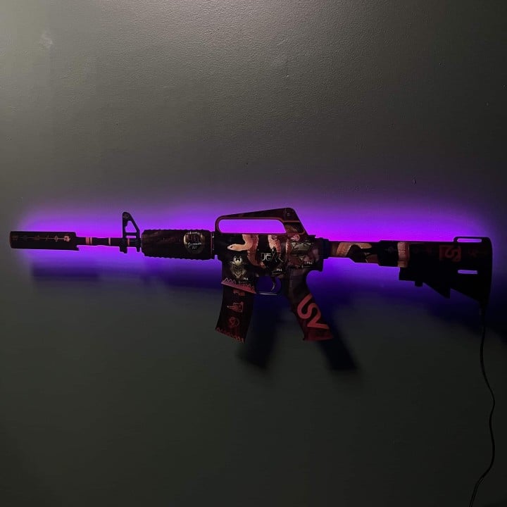 M4A1-S - Welcome to the Jungle RGB Wall Art