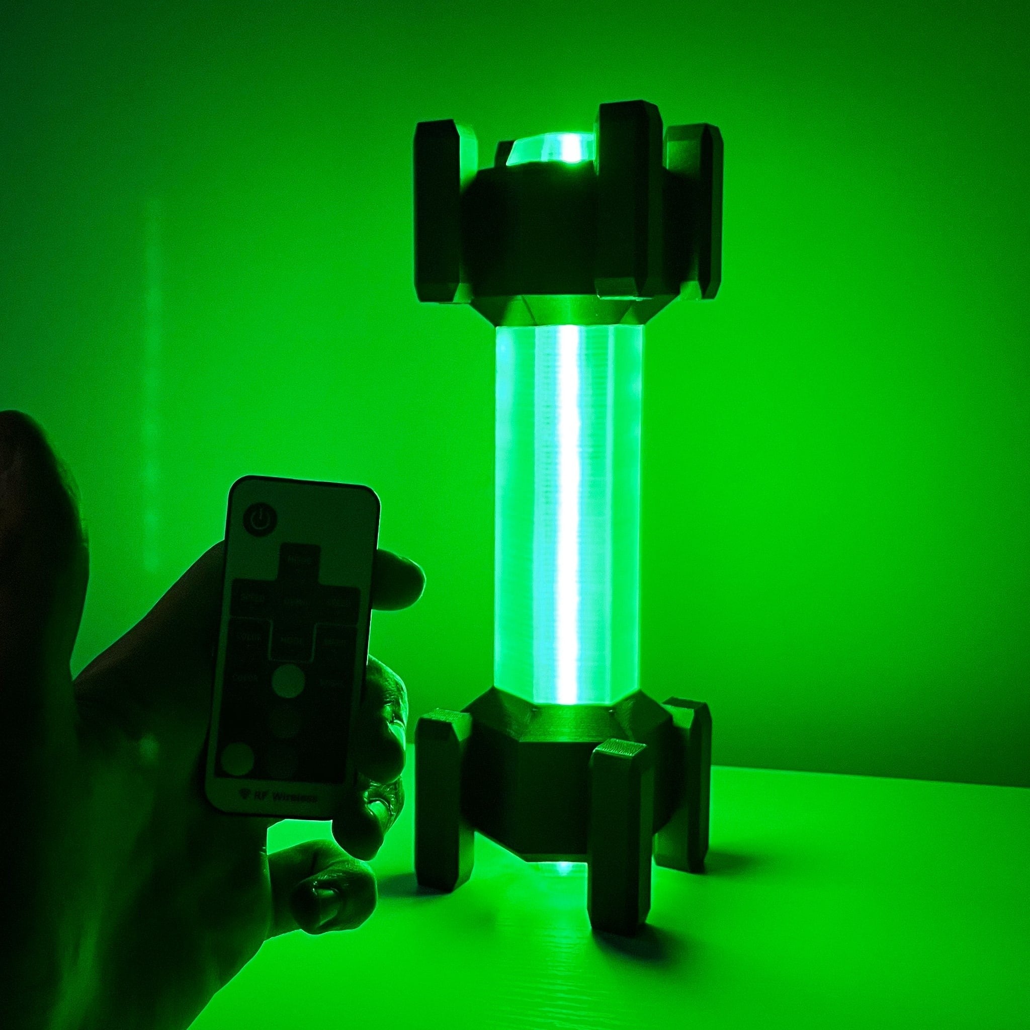 Handcrafted High-Intensity Flare from Deep Rock Galactic with RGB lighting.