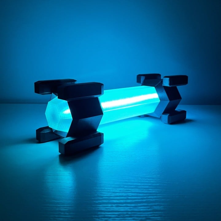 Handcrafted High-Intensity Flare from Deep Rock Galactic with RGB lighting.