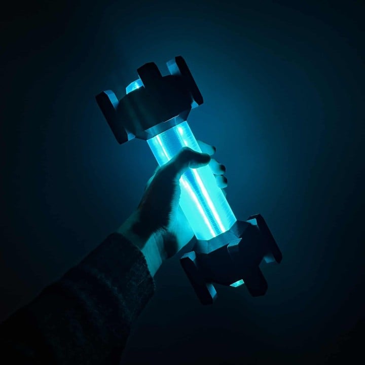 Handcrafted High-Intensity Flare from Deep Rock Galactic with RGB lighting.